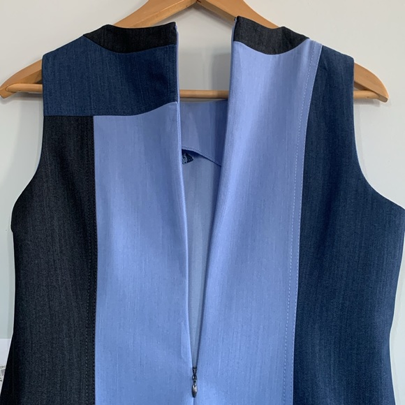New with Tags Calvin Klein Blue Colour Block Sheath Dress Size 8P - Picture 11 of 17